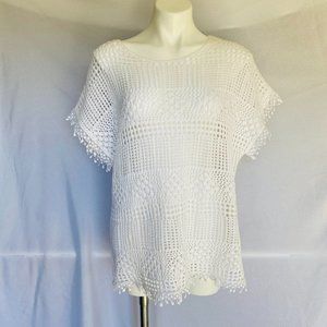 Chico's loose weave crochet sweater